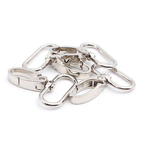 Карабин металл 30.0 мм (49х38 мм), никель, ГУ12849, 4 шт