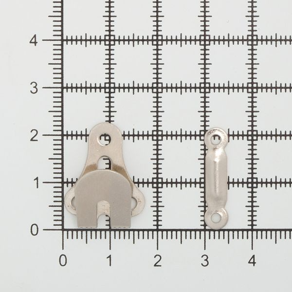 Крючки брючные (юбочные) пришивные 22х15 мм, никель, 0300-0209, 144 шт