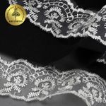 Кружево капроновое 45 мм / 9.14 м, TBS.30010 цв.002 кремовый, Kruzhevo