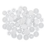 Кнопка рубашечная установочная пластик ⌀15 мм, 15 шт, 001 белый, Micron POM-15