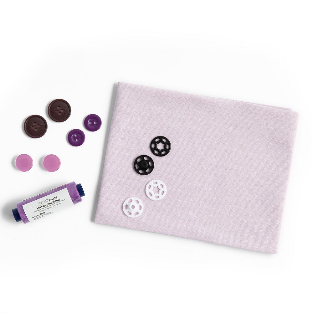 Швейный набор Школьный №1, 10 предметов, ШК-01 сиреневый, Gamma NSO-10