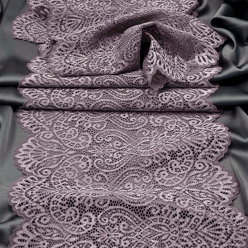 Кружево эластичное (стрейч) 240мм 40992 цв.620 морской туман, 25 м, Kruzhevo