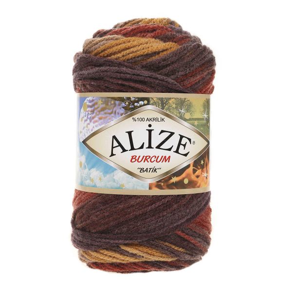 Пряжа Alize (Ализе) Burcum Batik / уп.5 мот. по 100 г, 210 м, 3379 секционный