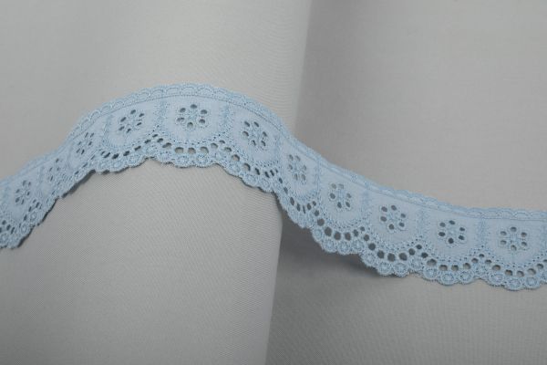 Кружево шитьё 42 мм / 10 м, св.голубой, Gamma GYEM-4201