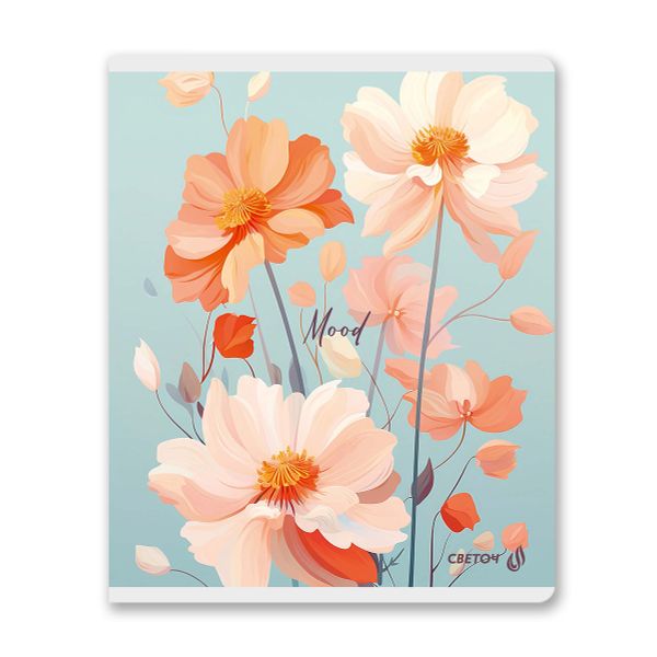 Тетрадь ученическая общая, матовый сплошной лак+запечат.титул лист A5+ 80 л. на скобе 65 г/м², белизна 100 %, 5 шт, клетка, 01124 Вдохновенье, Светоч Т78