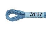 Мулине Gamma 100% хлопок, цв.3117 голубой, 24 мотка по 8 метров