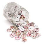 Украшения декоративные пуговицы деревянные Цветочки-лепесточки №8, 15-18 мм, 100 шт