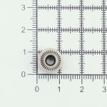 Часть кнопки Альфа (S-образная) ⌀11 мм (D-часть), 520 т. серебро, 100 шт, 523538, BIG