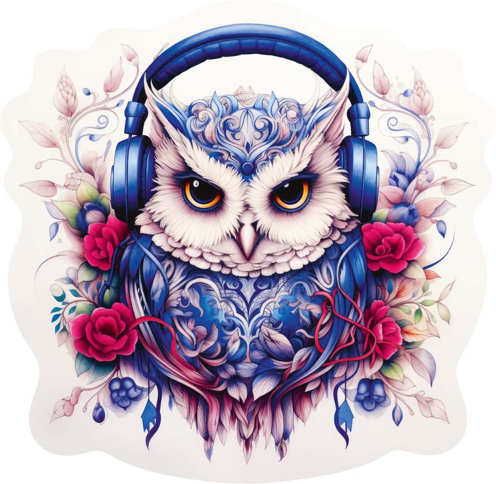 Пазл фигурный деревянный Сова-меломан 155 элементов, Фрея PZLF-009