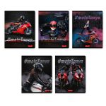 Тетрадь ученическая общая, A5+ 48 л. на скобе 65 г/м², белизна 100%, 10 шт, клетка в термоусадочной пленке, 000754 МотоТаня, Светоч 48ТЕТк-001