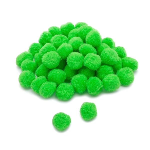 Помпоны декоративные ⌀25мм, 50 шт/упак, Astra&Craft (PA-008 зеленый)
