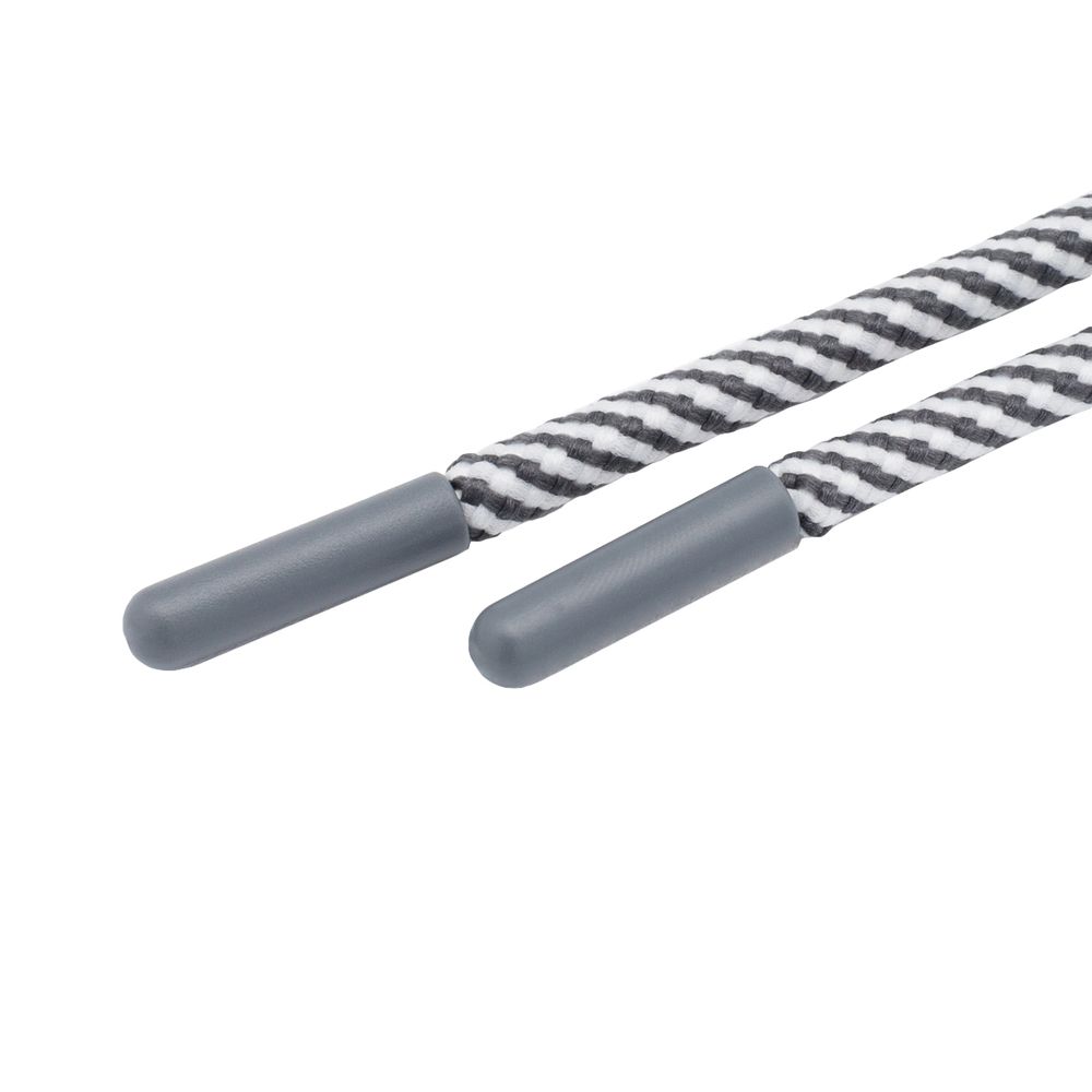 Шнурок круглый двухцветный ⌀5.0 мм / 135см, 1 шт, 09 серый/белый, 3AR2803