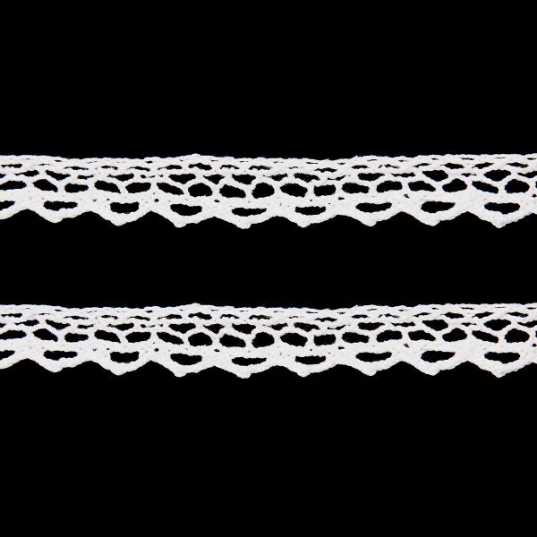 Кружево вязаное (тесьма) хлопковое 10 мм / 9.14 метров, неотбеленный