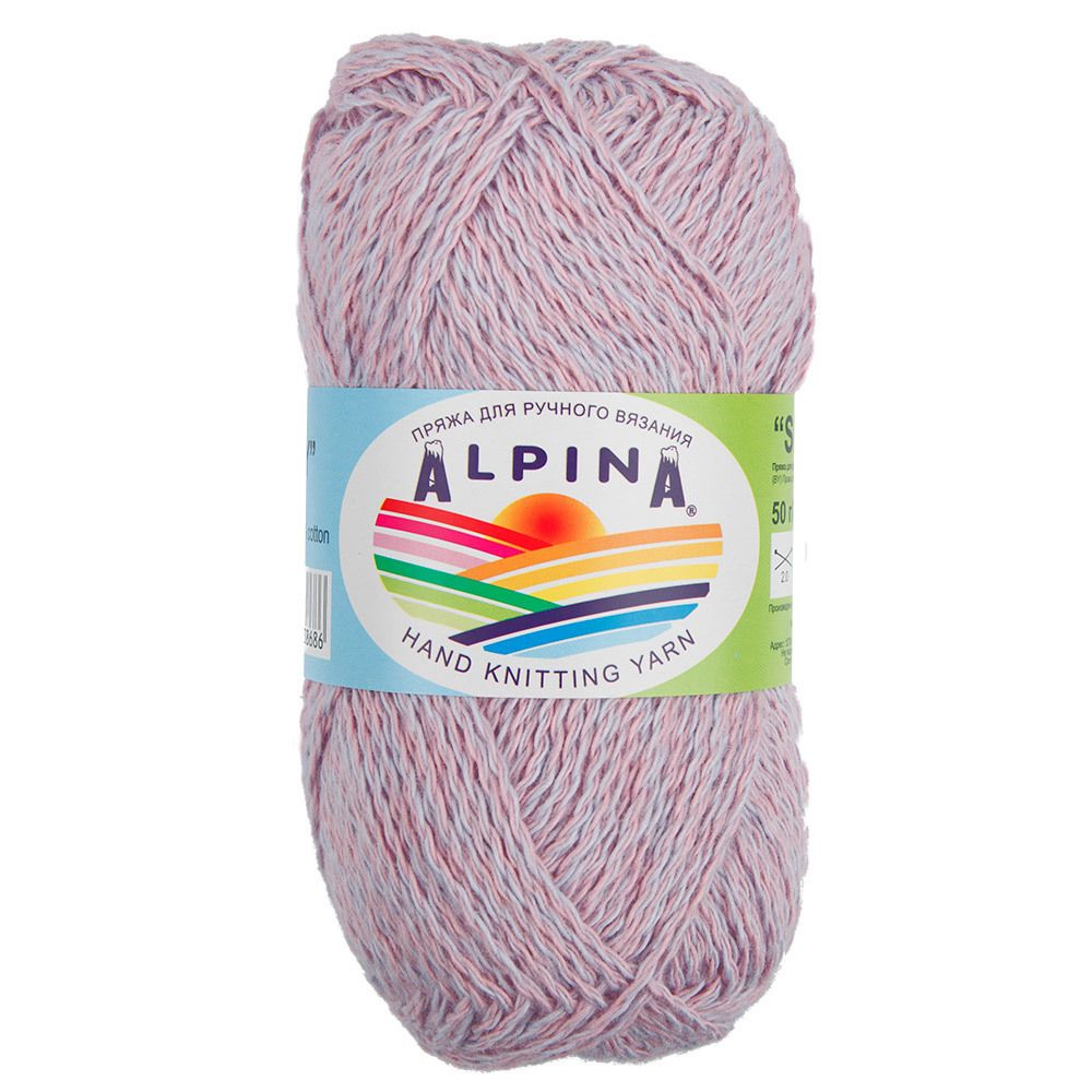 Пряжа Alpina Shebby / уп.10 мот. по 50г, 150м, 05 сиреневый-розовый