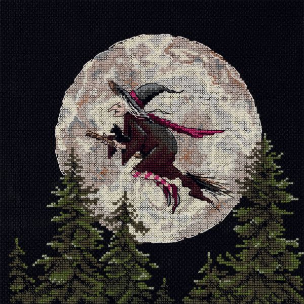 Набор для вышивания нитками Klart, На шабаш!, 20x20 см