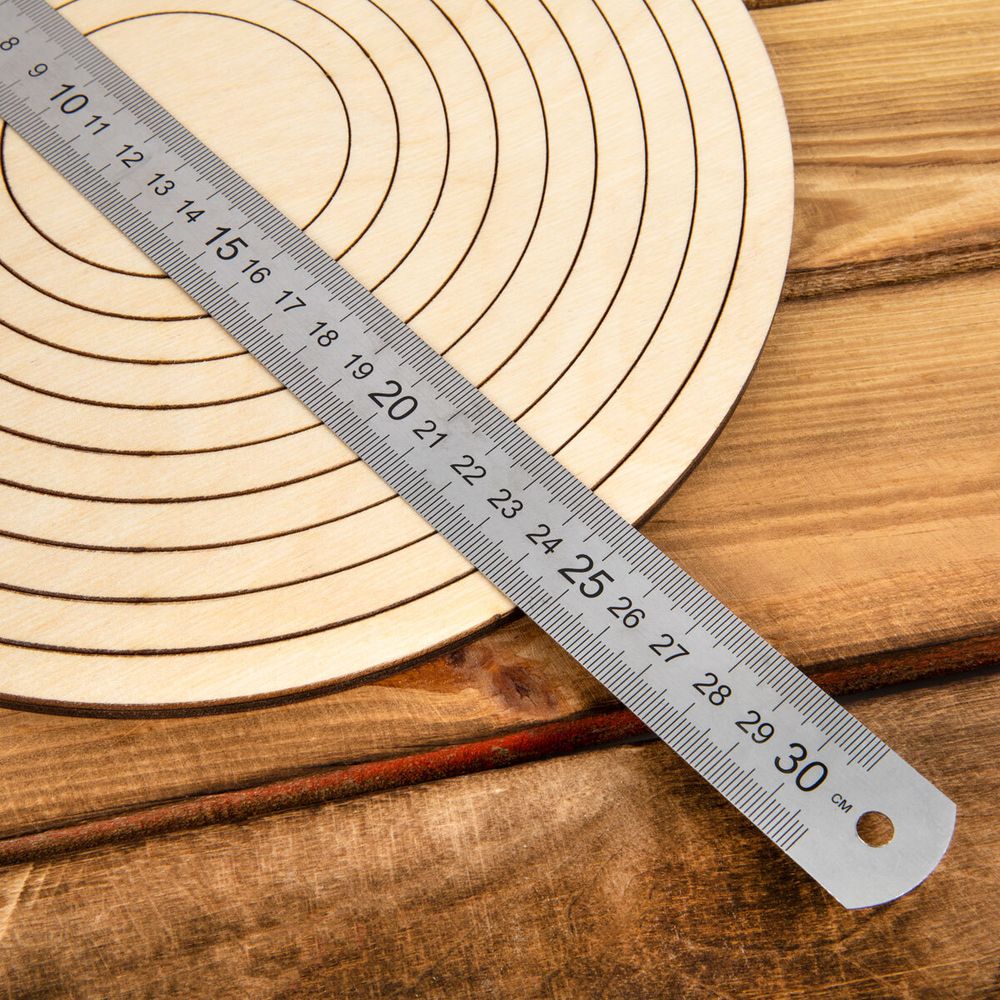 Заготовка из фанеры Кольца для макраме, ⌀25 см, 0.6 см, 9 шт, БА-70, Mr.Carving БА-70