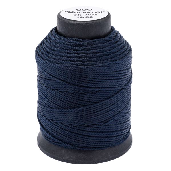 Нитки капроновые 3К 70м, 60 темно-синий, 9 катушек