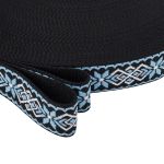 Стропа (ременная лента) 38 мм / 45.72 метра, [34.05 г/пог.м], с принтом 1-сторонняя, T0736 голубой/черный, 3Al359