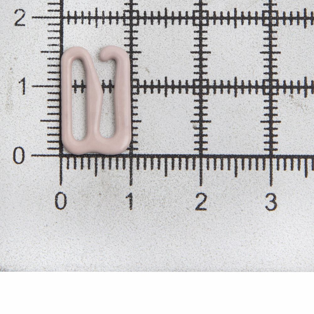 Крючки для бюстгальтера металл 12 мм, 20 шт, C344 пудровый, ГВ1009