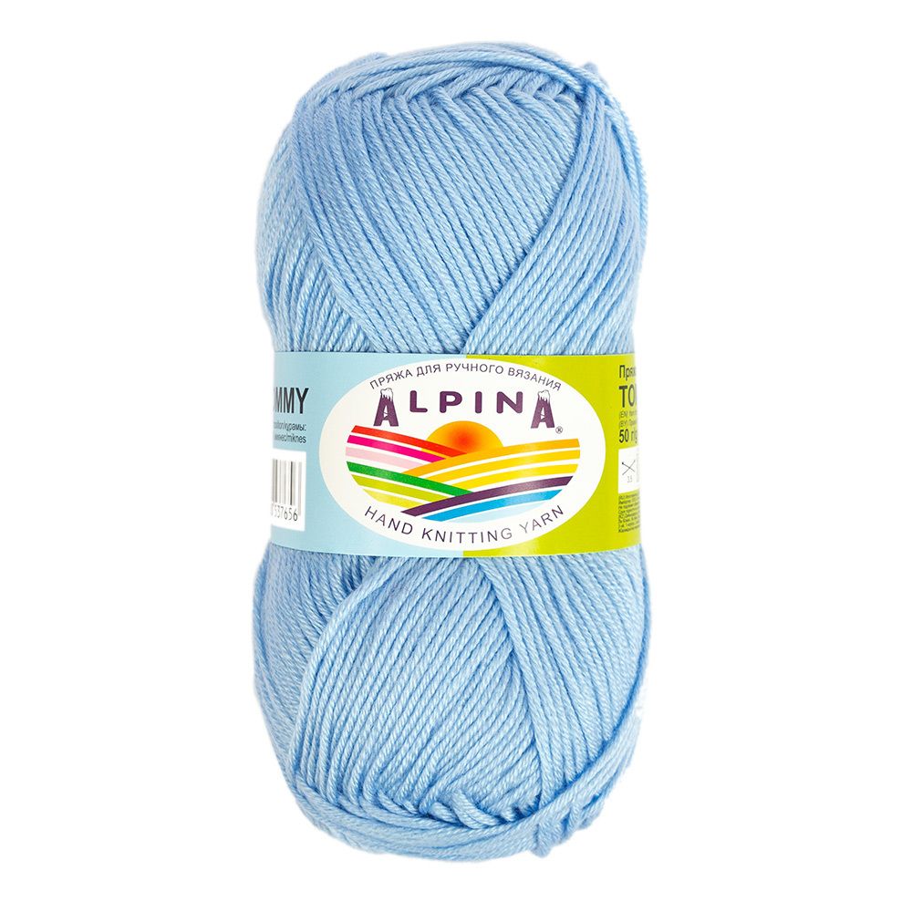 Пряжа Alpina Tommy / уп.10 мот. по 50г, 138м, 025 св. голубой