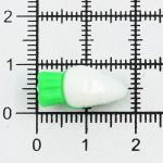 Пуговица Морковка 28L (18мм) на ножке, пластик (зеленый/белый), 32 шт