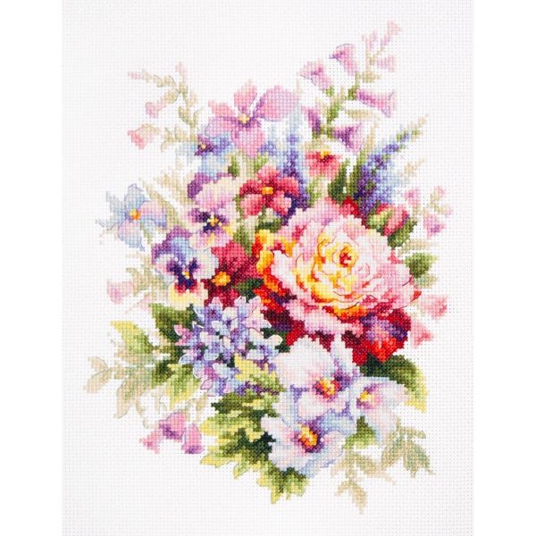 Набор для вышивания нитками Чудесная игла, Цветочный бал 19х26 см, 625660