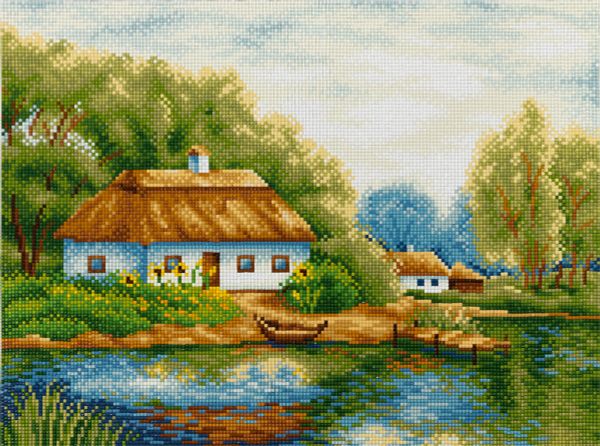 Алмазная (кристальная) мозаика Фрея, Хутор, 40х30 см