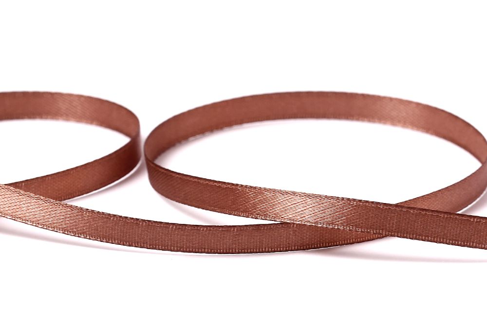 Лента атласная 1-сторонняя 6.0 мм / 33±2 метра, 031 т-коричневый, Gamma