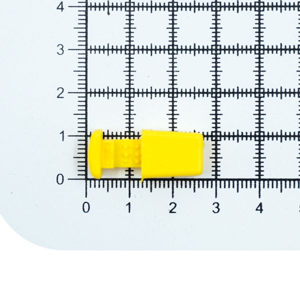 Наконечник для шнура пластик 17х11 мм, ПП, желтый, 100 шт