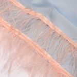 Перья на ленте Страус 8 см, FBY-08-122, цв. кремовый, 2м