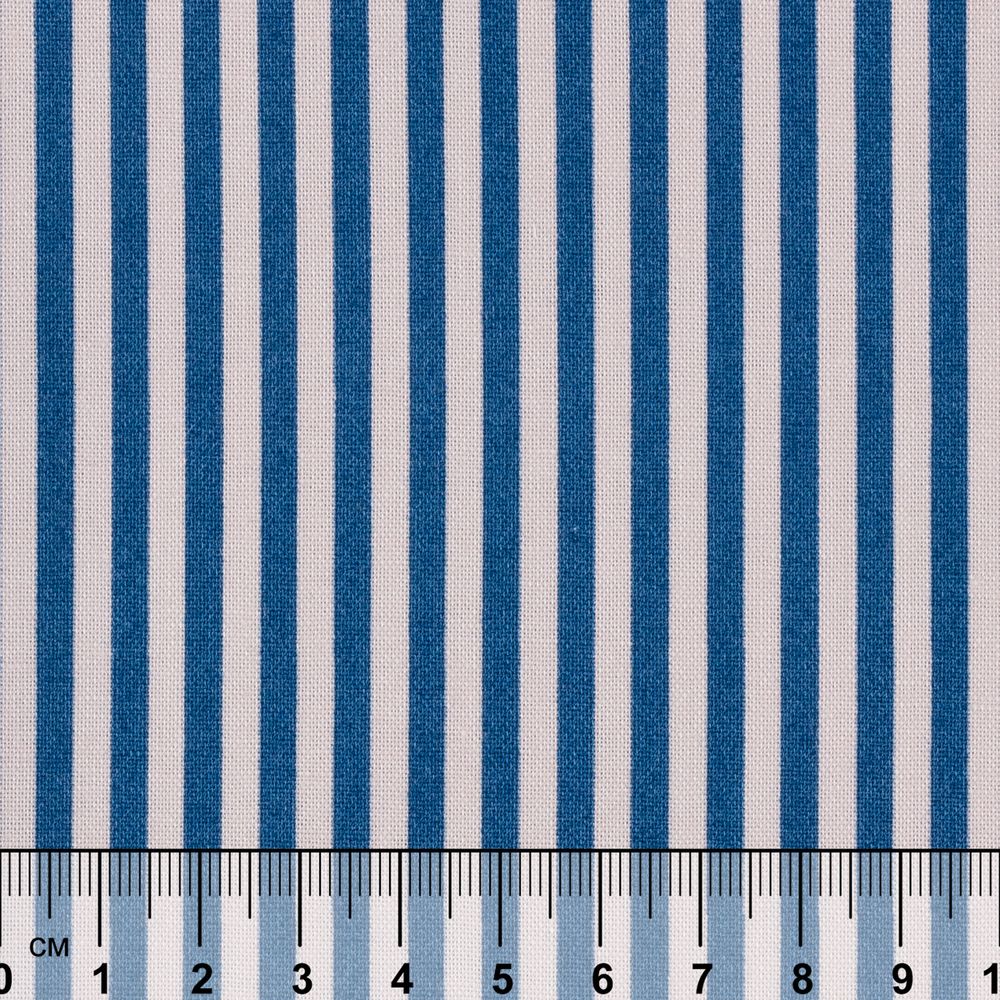 Ткань для пэчворка Peppy Бабушкин сундучок, рулон 112 см / 5 метров, БС-34 полоска я.синий, Peppy
