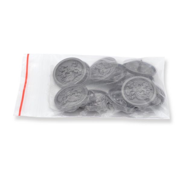 Пуговицы на ножке 36L (23мм), металл (m.nickel (матовый черный никель)), 12 шт, ME354