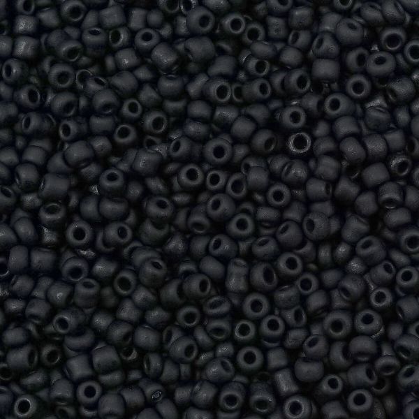 Бисер Astra&Craft 11/0 (2.1 мм), 500 г, цв. M49 черный/непрозр.матовый