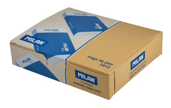 Мягкий ластик из синтетического каучука 2412 7,2х4х1,3 см, 12 шт, CMM2412, Milan
