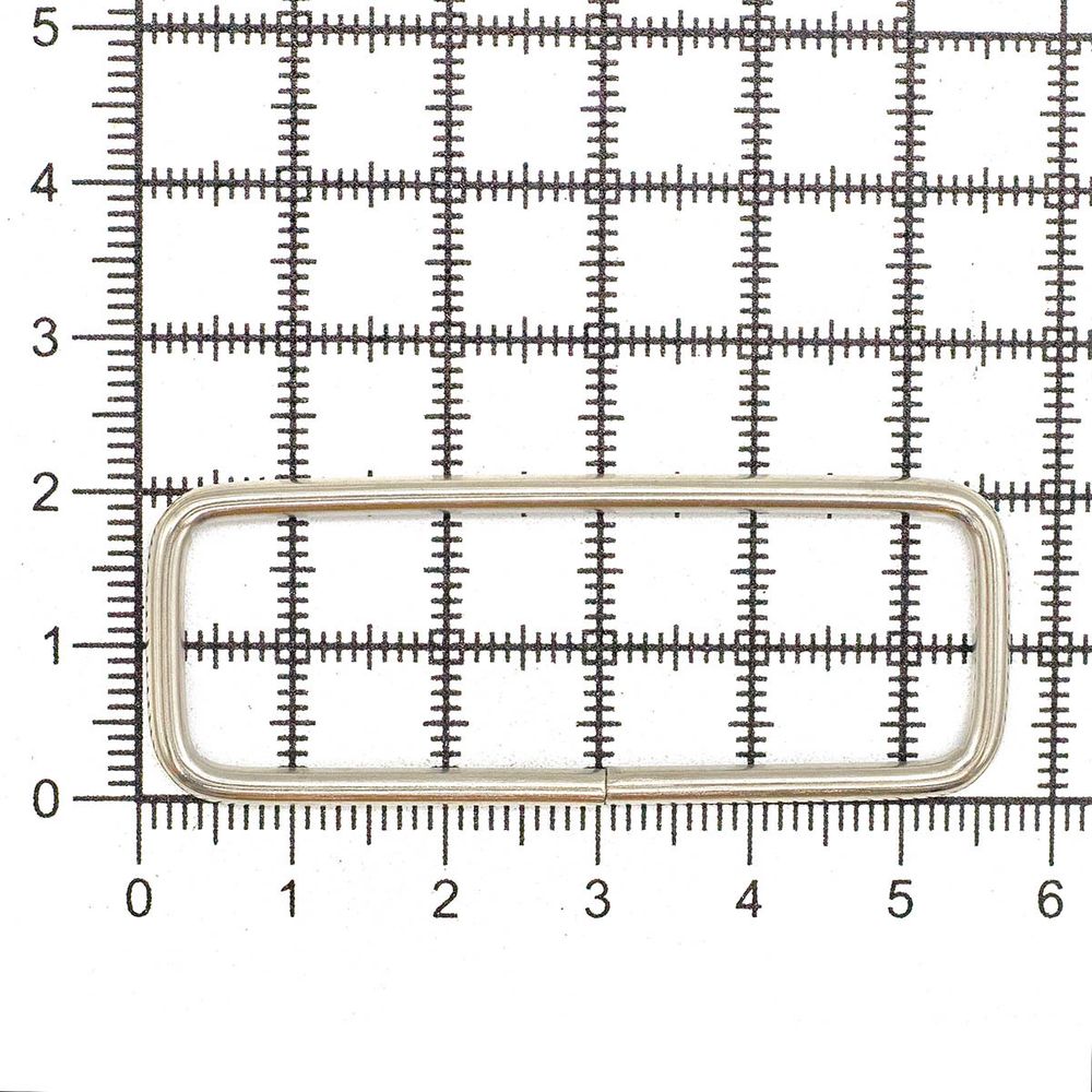 Рамка прямоугольная металл 50х2,5х15 мм, никель, 100 шт
