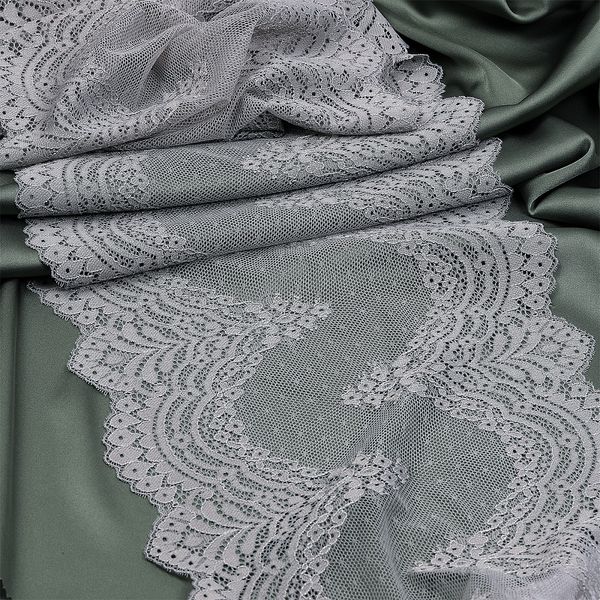 Кружево бельевое эластичное 230 мм / 3 м, 8036 цв.F310 серый, Kruzhevo