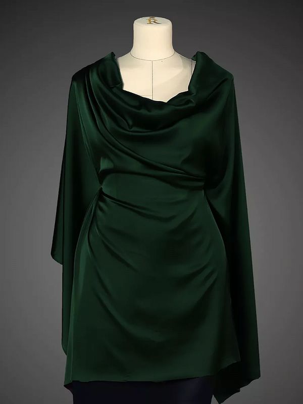 Шелк Армани 90 г/м², 150 см / 2 метра, арт.Arm-133-2 цв.133 т.зеленый