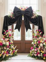 Атлас сатин 67 г/м², 150 см / 3 метра, AS.18 цв.чёрный