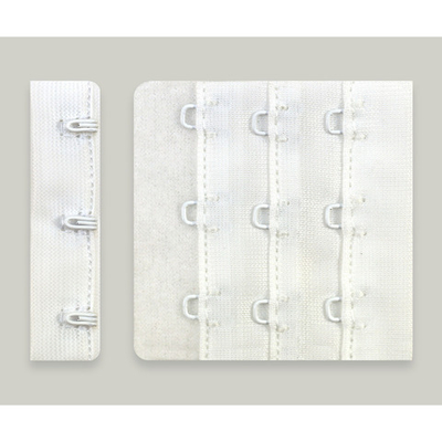 Застежки для бюстгальтера текстильные 3х3, 57 мм, 25 шт, 001 белый, Arta