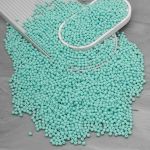 Бусины пластик ⌀6 мм, 500 г, матовые, круглые, A32 зеленый, 1AL139-1 , Astra&Craft