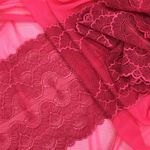 Кружево бельевое эластичное 195 мм / 3 м, 8034 цв.S261 лесная ягода, Kruzhevo