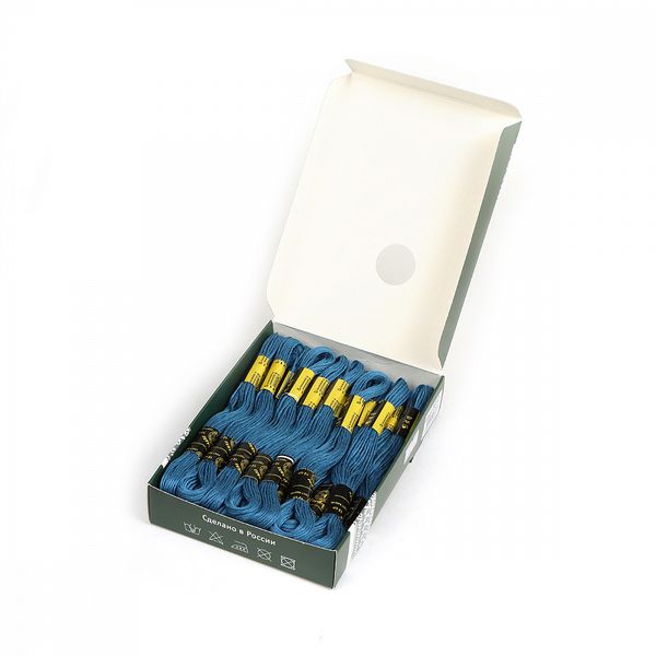 Мулине ПНК им.Кирова цв.8312 синий, 24 мотка по 8 метров