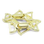 Пряжка-застежка 18 мм золото, металл, 4 шт