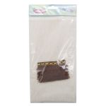 Ткань для рукоделия в наборе с тесьмой жаккард -бахрома 50х50см+1м (24229/34113 коричневый) 29500