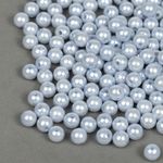 Бусины пластик (перламутр) ⌀8 мм, цв.A26 голубой, уп.500г (2130 шт), Magic4Hobby