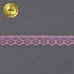 Кружево отделочное в стиле "трикотаж" 12 мм 150-2 цв.218A ярк.розовый, уп.27,4м
