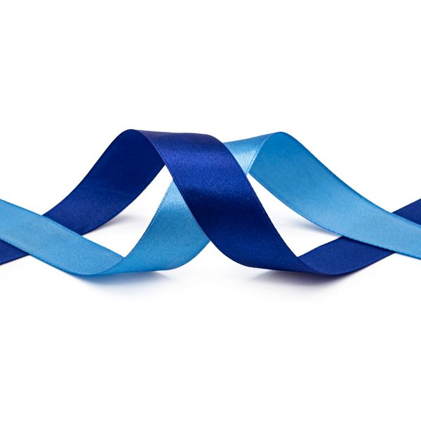 Набор атласных лент 2,5 см, 32.9 м, 2 ролика в упаковке, голубой /сине-фиолетовый