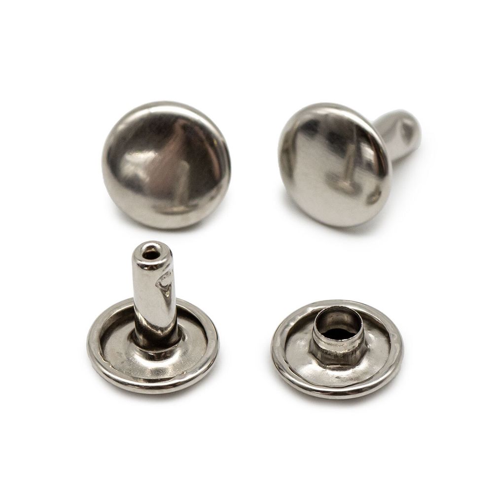 Хольнитены двухсторонние ⌀9 мм, h=9 мм, сталь, New Star №33.5, цв.никель, ≈100 шт