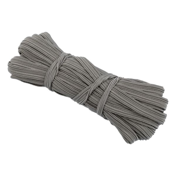Резинка бельевая (стандартная) 10.0 мм, / 15х10 м плетеная, серый/ grey, Gamma С 3337