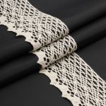 Кружево вязаное (тесьма) хлопковое 55 мм / 25 метров, рис.55.01.180 (суровый) С3749Г17